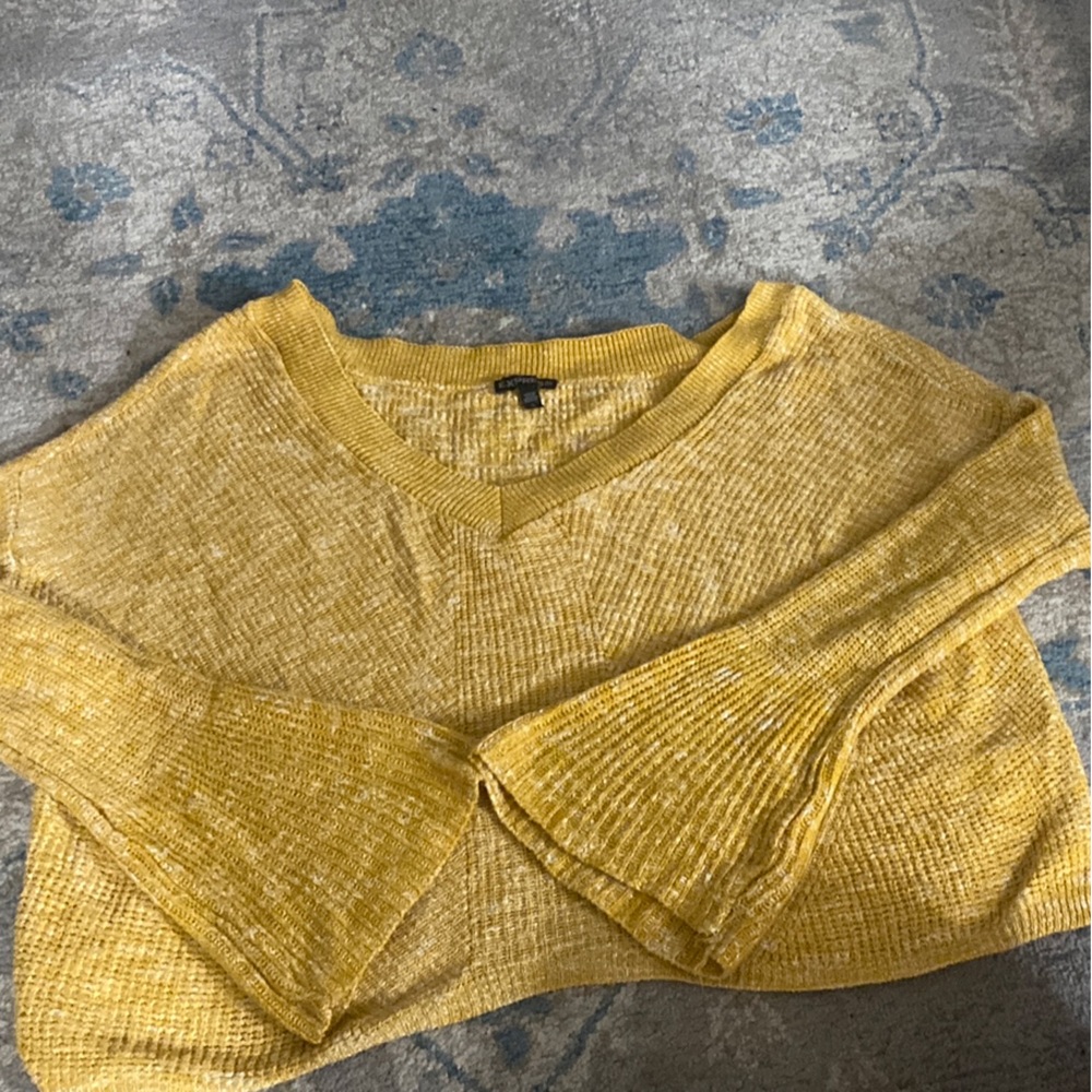 Express Mustard Knit Pullover